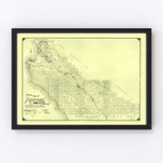 Monterey County Vintage Map 1898