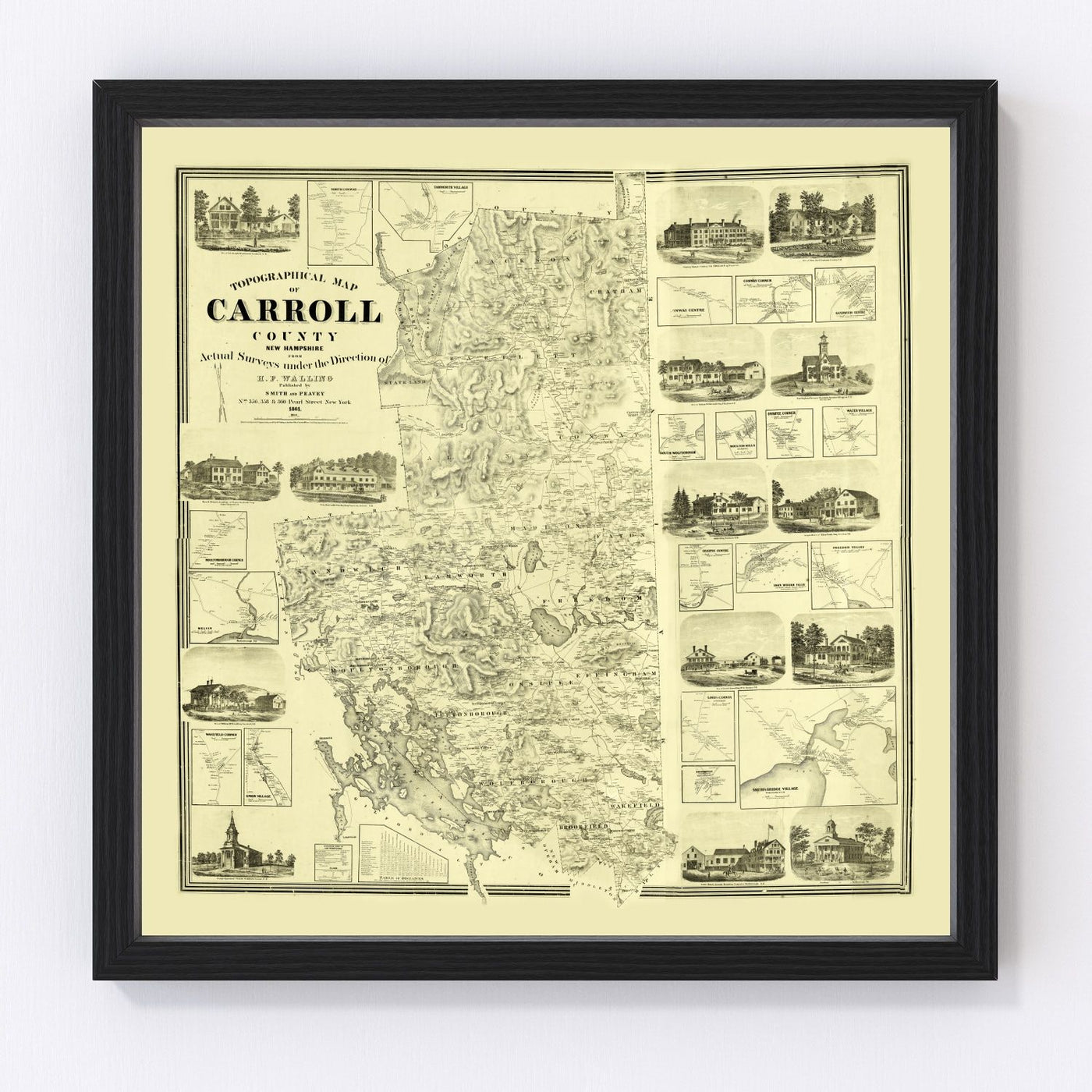 Carroll County Vintage Map 1861