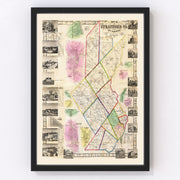 Strafford County Vintage Map 1856