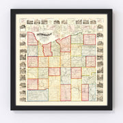 Cattaraugus County Vintage Map 1856