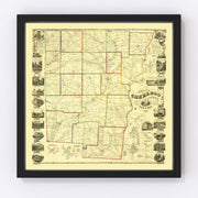 Chenango County Vintage Map 1855