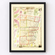 Clinton County Vintage Map 1856