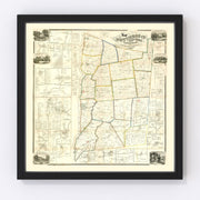 Dutchess County Vintage Map 1858
