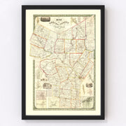 Oneida County Vintage Map 1852