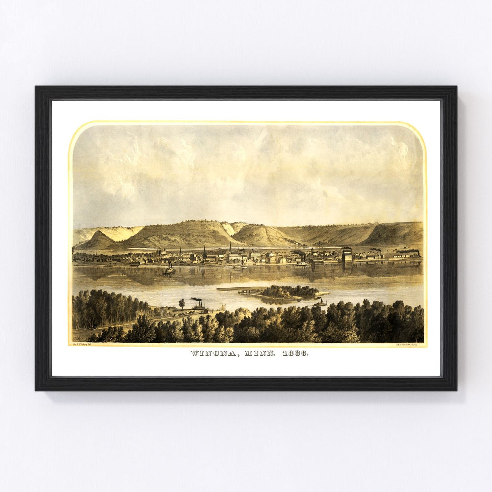 Winona Vintage Map 1867