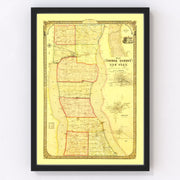 Seneca County Vintage Map 1858
