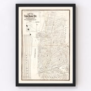 Queens County Vintage Map 1874