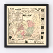Kings County Vintage Map 1860