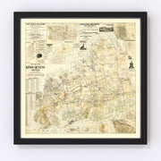 Kings County Vintage Map 1886
