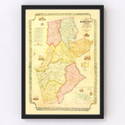 Somerset County Vintage Map 1850