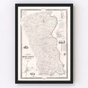 Bucks County Vintage Map 1850