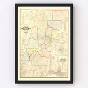 Cambria County Vintage Map 1867