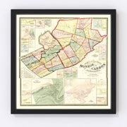 Monroe County Vintage Map 1860