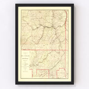 Warren County Vintage Map 1882