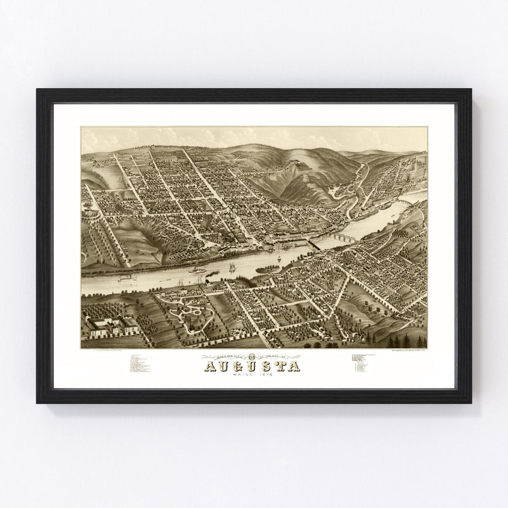 Augusta Vintage Map 1878