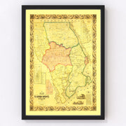 Harford County Vintage Map 1861