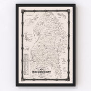 Prince George County Vintage Map 1861