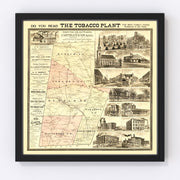 Durham County Vintage Map 1887