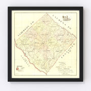 Abbeville County Vintage Map 1895