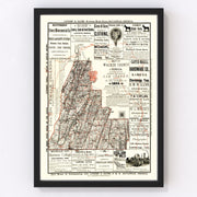 Walker County Vintage Map 1893