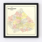 Washington County Vintage Map 1897