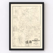 Barren County Vintage Map 1879