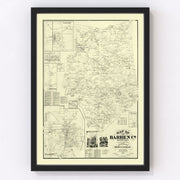 Barren County Vintage Map 1879