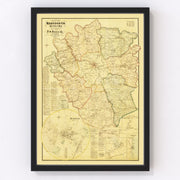 Madison County Vintage Map 1876
