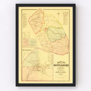 Montgomery County Vintage Map 1879