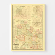 map of Gibson County