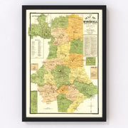 Marshall County Vintage Map 1899