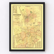 Montgomery County Vintage Map 1877