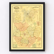 Warren County Vintage Map 1877