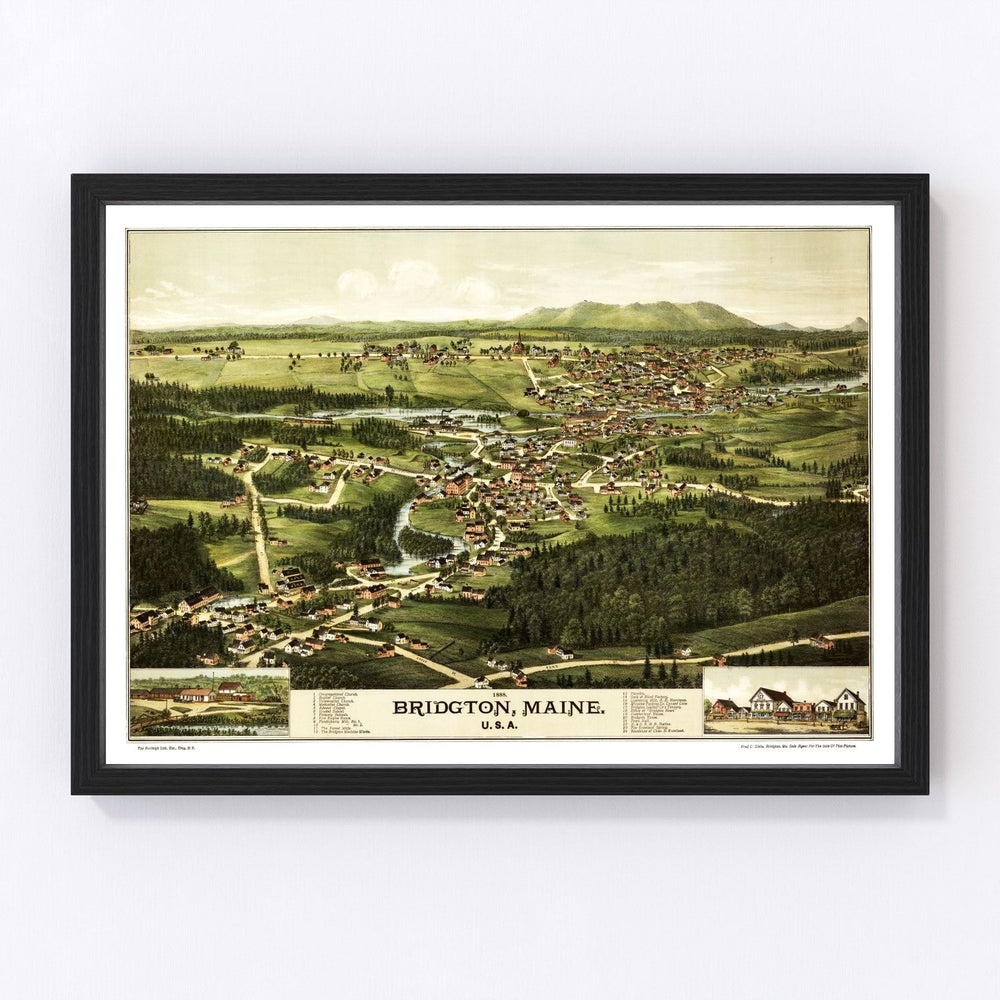 Bridgton Vintage Map 1888