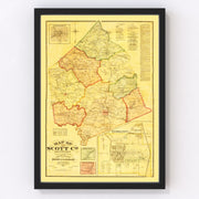 Scott County Vintage Map 1879