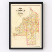 Coahoma County Vintage Map 1872