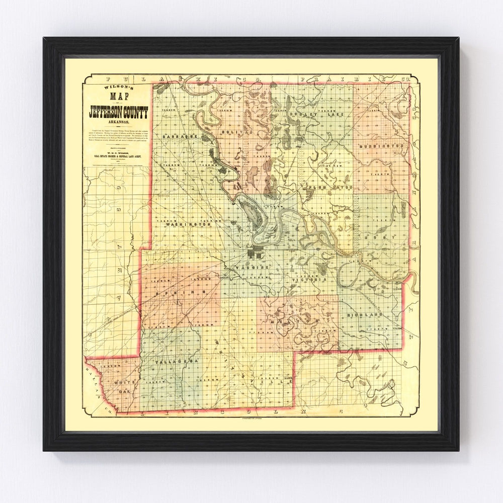 Jefferson County Vintage Map 1872