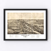 Cherryfield Vintage Map 1896