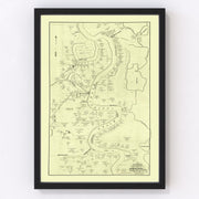 Carroll Parish Vintage Map 1860