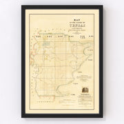 Tensas Parish Vintage Map 1860