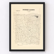 Borden County Vintage Map 1892