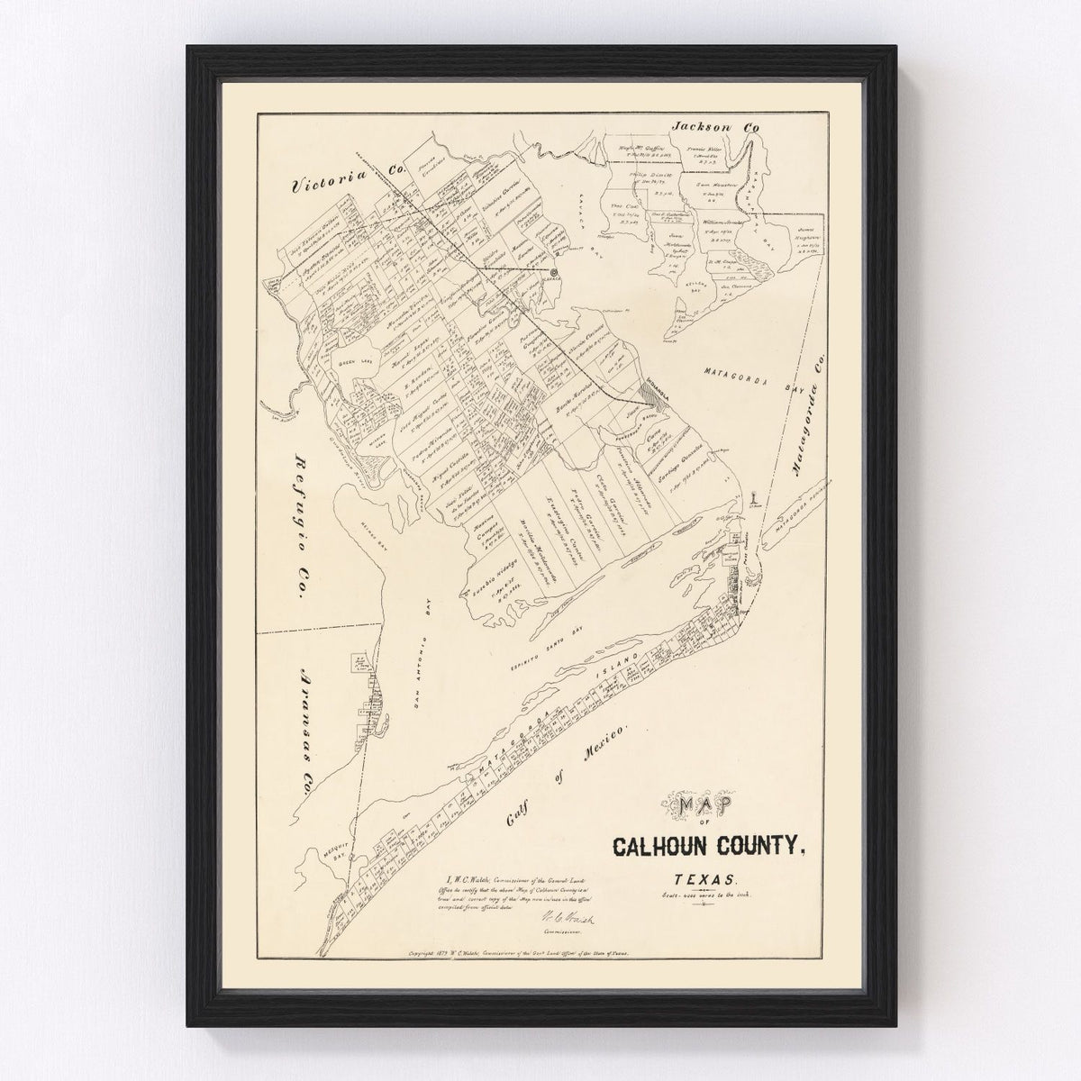 Calhoun County Vintage Map 1879