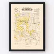 Callahan County Vintage Map 1870