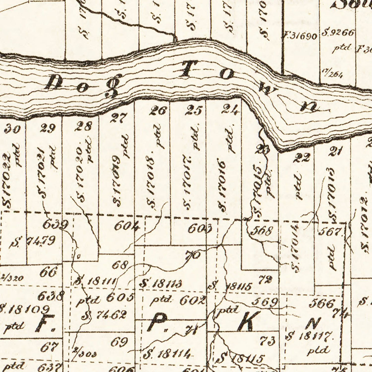 Restored historic details from the 1891 county map of Childress County, Texas