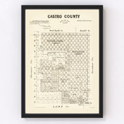 Castro County Vintage Map 1891