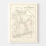 map of Clay County