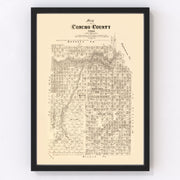 Concho County Vintage Map 1879