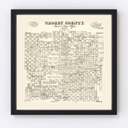 Crosby County Vintage Map 1892