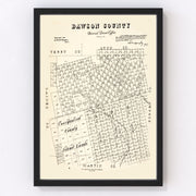 Dawson County Vintage Map 1892