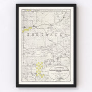 Eastland County Vintage Map 1890